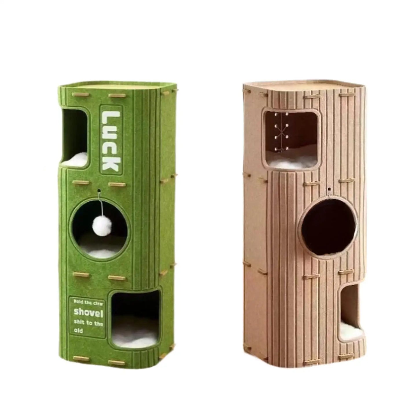 Felt Cat House Felt Sleeping Place Portable Play Hideout Cat Climbing Tree Tower Three layers Cat Cave Felt Cat Scratcher Posts